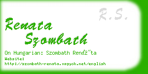 renata szombath business card